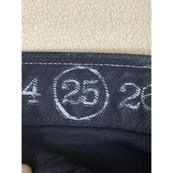 Earnest Sewn Harlan Cigarette Leg Jeans Womens 25 Black Pockets Low Rise - Picture 11 of 16